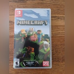 Nintendo switch minecraft super mario smash game, used twice--EUC